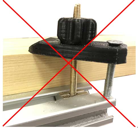 Incorrect fastening of a work piece at the table of 3D printer SkyOne