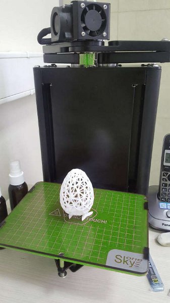 Easter egg 3D printing process - result