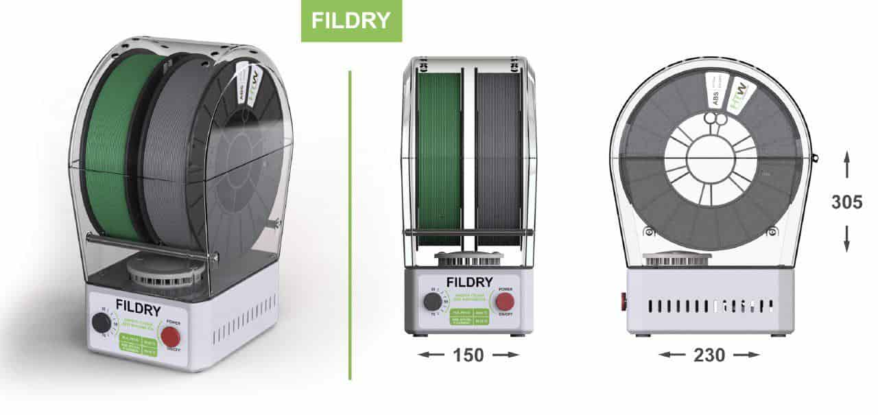 Dryer for 3D printing filament - FILDRY, 3D printers and accessories