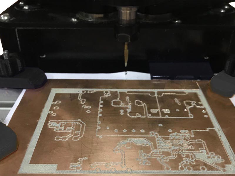 Engraving of a circuit board using a 3D printer  SkyOne 1