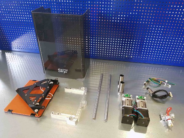 Details and parts of the 3D printer