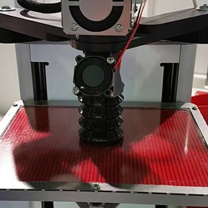 3D printing of a rubber corrugation for an actuator