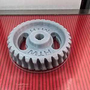 Worm gear wheel printed on a 3D printer SkyOne