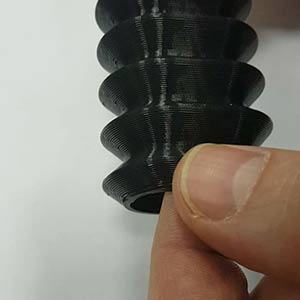 Rubber protecting corrugation printed on the SkyOne printer