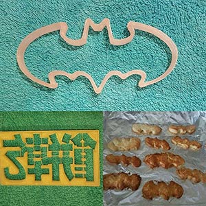 Example of cookie cutter printed from a PLA plastic